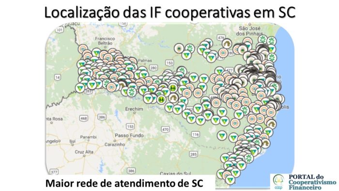 Rede de Atendimento das cooperativas de crédito em Santa Catarina